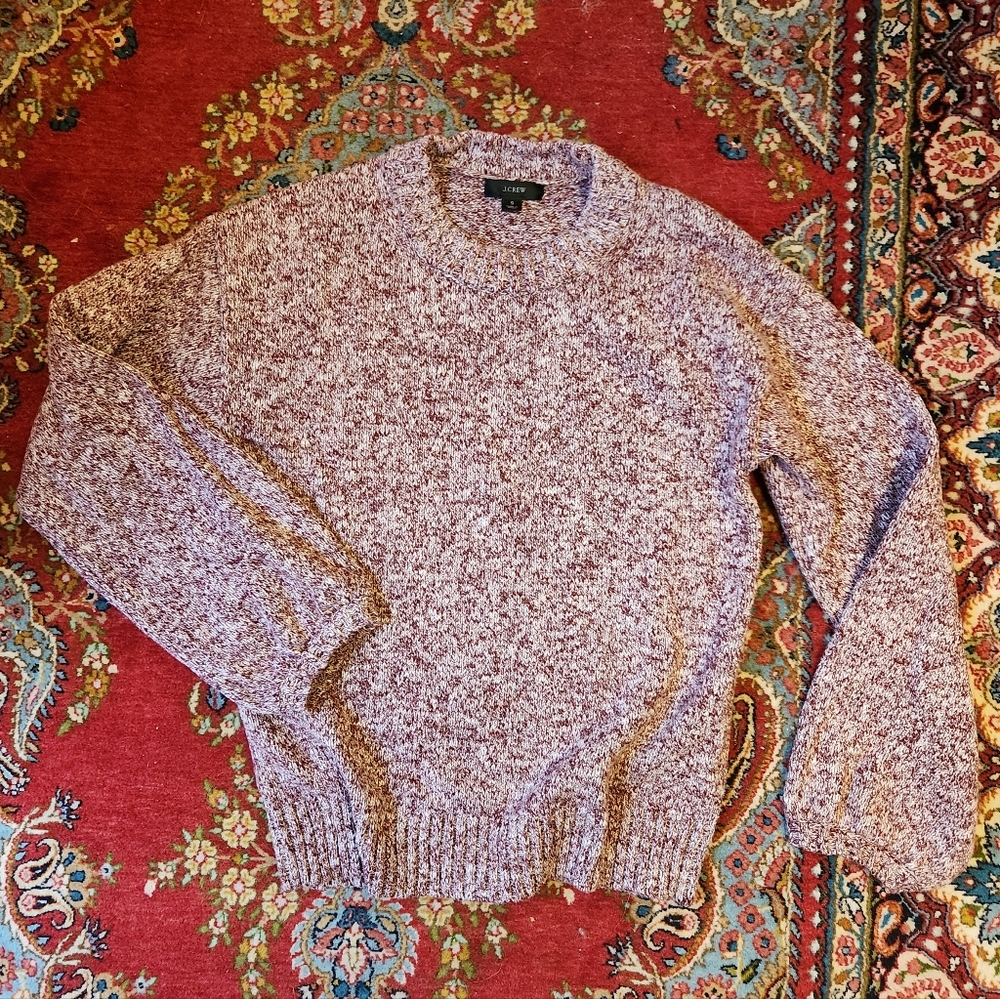 J Crew Cotton Cropped Knit Sweater